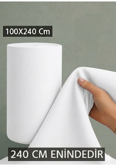 240 Cm En Metrelik Kumaş Kaliteli, Şık Ve Çok Amaçlı Kullanım Perde, Ev Tekstili, Dekorasyon Beyaz