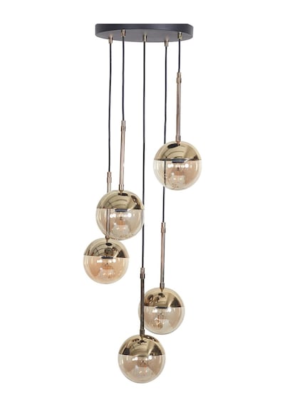 Nova 5 Li Gold-siyah Metal Gövde Bal Rengi Camlı Tasarım Lüx ... Gold