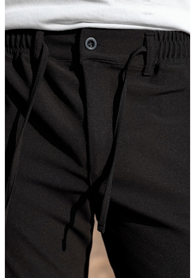 Madmext Siyah Beli Lastikli Relaxed Fit Jakarlı Erkek Pantolon E6593