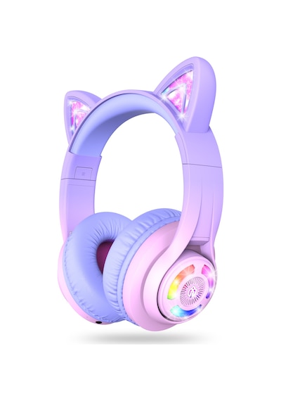 İclever BTH13 Bluetooth 5.3 Kedi Kulaklı Kulak Üstü Çocuk Kulaklık