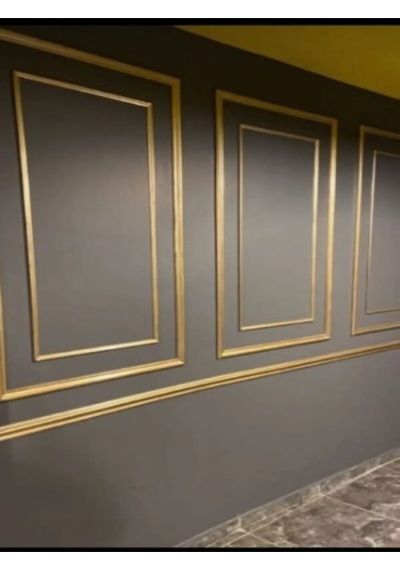 Altın Gold Renk Dekoratif Poliiüretan Duvar Çıtası 1 Boy :240 Cm En :2.5 Cm