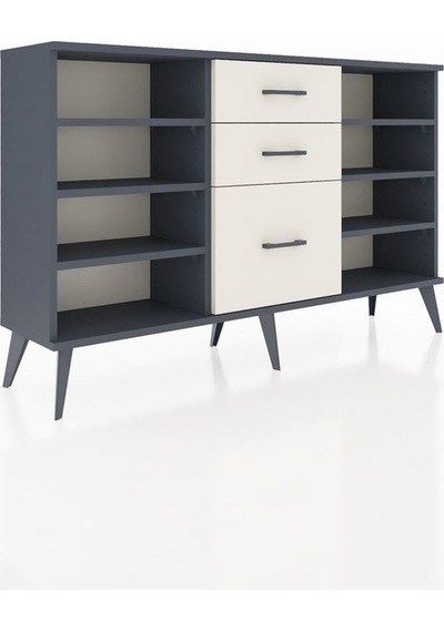 Arges Konsol 6 Raflı 3 Çekmeceli 132x30x83 Antrasit-antrasit/aytaşı Antrasit/aytaşı Arges Konsol 6 Raflı 3 Çekmeceli 132x30x83 Antrasit-antrasit/aytaşı Antrasit/aytaşı