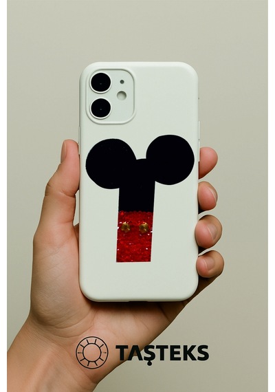 Taşlı Ütülenebilen Veya Sticker Olarak Kullanılabilen ' Mickey I ' Harfi
