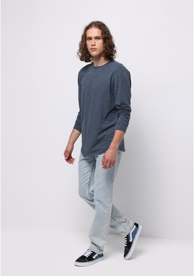Colin's Colins Regular Fit Yuvarlak Yaka Düz Erkek Mavi Uzun Kol Tişört Cl1076432 Q1.v1 Inv Indigo
