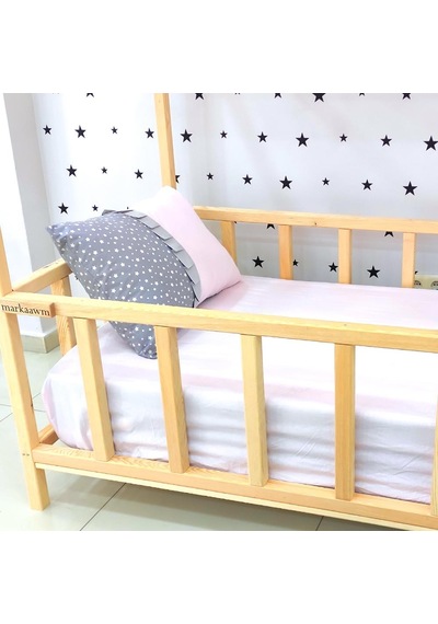 Markaawm Montessori Yatak Doğal Çam Ahşap Karyola Melis