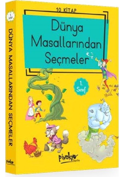 1. Sınıf Dünya Masallarından Seçmeler (10 Kitaplık Set - Düz Yazı 9786056814624