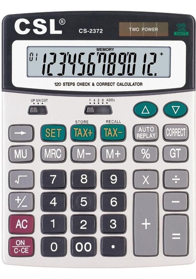 Csl Cs-2372 12 Hane Masa Tipi İşlem Kontrollü Hesap Makinesi 010