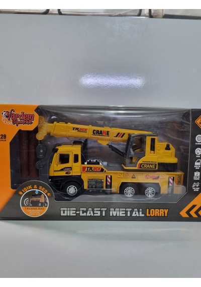 Oyuncak Sesli Ve Işıklı Metal 1:28 Ölçek Çek Bırak İnşaat Araçları Kapıları Açılabilen İş Makinesi