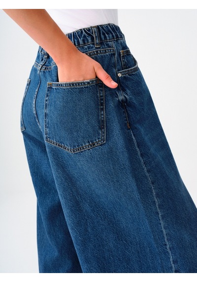Palazzo Regular Fit Kadın Pantolon Denim