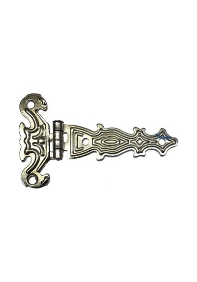 Dekoratif, Sac Tek Kuyruklu Menteşe - 40x68 Mm, Küçük, Nikel, 100 Adet Çok Renkli