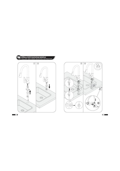 Eca Quadrille Aplike Mutfak-Eviye-Eviye Bataryası 102107087 Eca