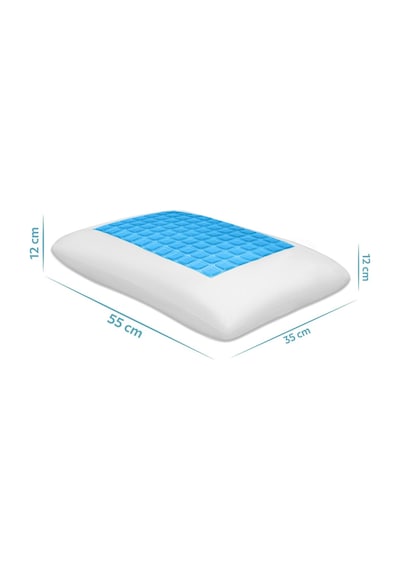 Viscofoam Comfy Terletmeyen Ortopedik Yastık Serinleten Visco Yastık Jelli Yastık 55x35x12cm