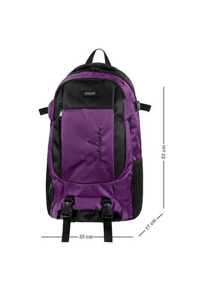 Galb Leather Spor Seyahat Gunluk Outdoor Bel Ve Omuz Destekli Cift Suluklu Laptop Bolmeli Dagci Si mor