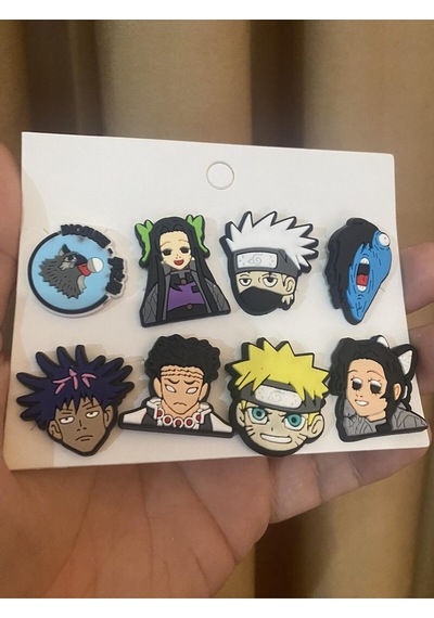 Naruto Kakashi Crocks Terlik Süsü Jibbitz Crocs Aksesuarı 8 Adet