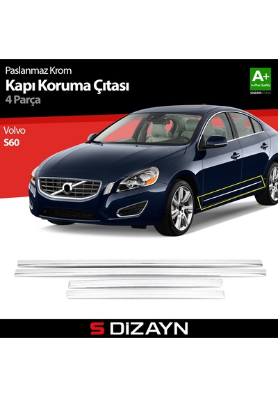 S-Dizayn Volvo S 60 Kapı Koruma Çıtası Krom 2011-2013
