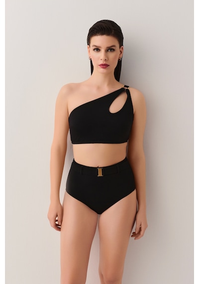 Suwen Yüksek Bel Kemerli Bikini Alt Sbn26550012 Siyah