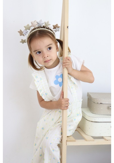 Harika Kids Kız Bebe&çocuk Keten Kumaş Sapolet Takım 001