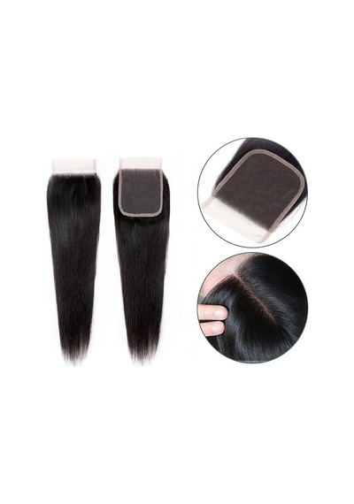 Peruk Tepesi Doğal Renk Closure 10inch Çok Renkli