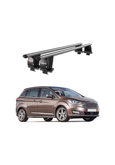 Royal Ford C-max Iı 2010-2019 Uyumlu Gri Ara Atkı Port Bagaj Tavan Barı