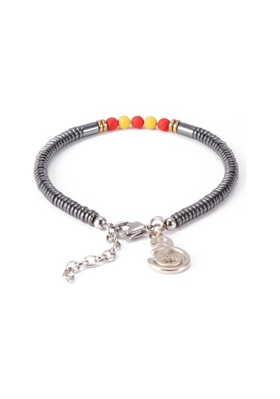 Gsstore Galatasaray Doğal Taş Hematit,oniks Çelik Bileklik U251240