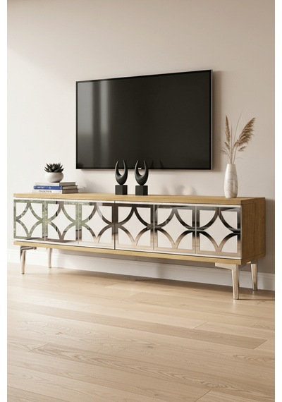 Tsa1237dbs - Lemtv120 Tv Stand, Tv Sehpası Safirmeşe - Beyaz - Sılver 120cm