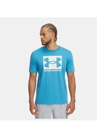 Under Armour Ua Abc Camo Boxed Logo Ss Erkek T-shirt-29553 Açik Mavi