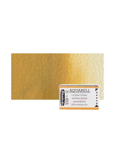 Schmincke Horadam Aquarell 1/1 Tablet 655 Yellow Ochre Seri 1