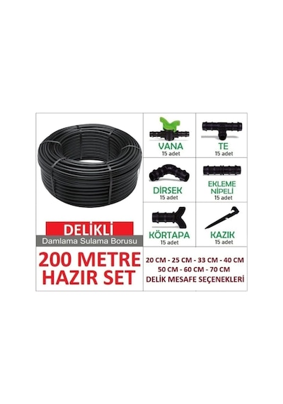 Eltar 200 Metre Damla Sulama Sistemi Ve Ek Parçaları