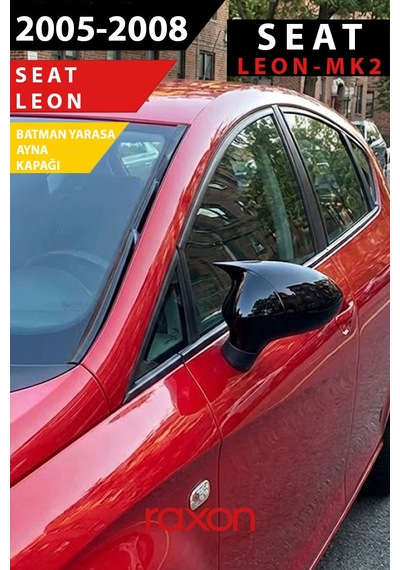 Seat Leon Mk2 2005 2008 Batman & Yarasa Ayna Kapağı Parlak Piano Black Sport,
