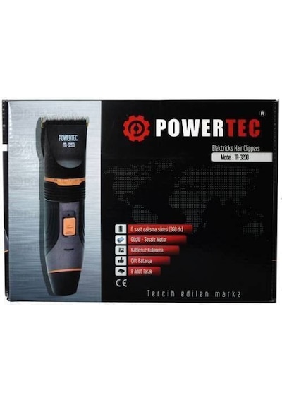Powertec Tr-3200 Yedek Bataryalı Saç Sakal Traş Makinesi 302200356