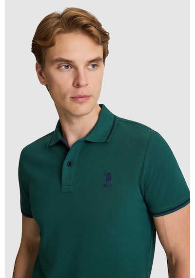 U.S. Polo Assn. U.s. Polo Assn. Erkek Koyu Yeşil Tişört Basic 50326975-vr079 Koyu Yesıl