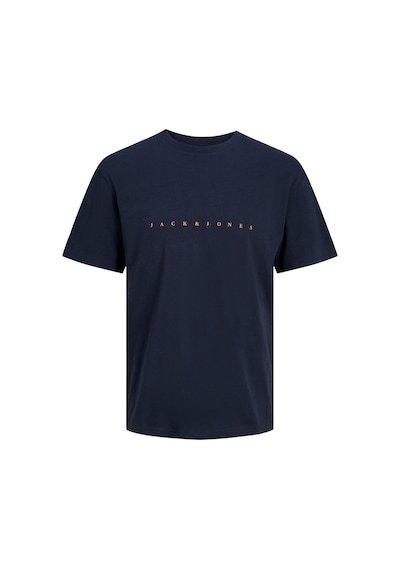 Jack & Jones Jack&jones Star Erkek Lacivert Yuvarlak Yaka Tişört 12234746-DNA Lacivert