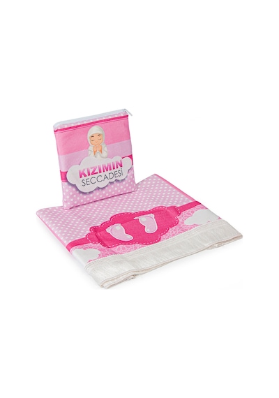Çantalı Kızımın Çocuk Seccadesi Pembe Pembe