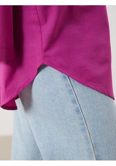 Lcwaıkıkı Classic Fuşya Oversize Kadın Gömlek Tunik
