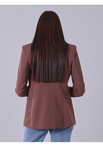Feminist Açık Kahverengi Vatkalı Astarlı Blazer Ceket 0105110.197