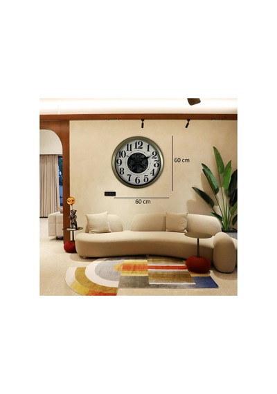 Büro Ev Ofis Hediyesi İçin 60cm Retro Klasik Stil Çarklı Duvar Saati Diğer