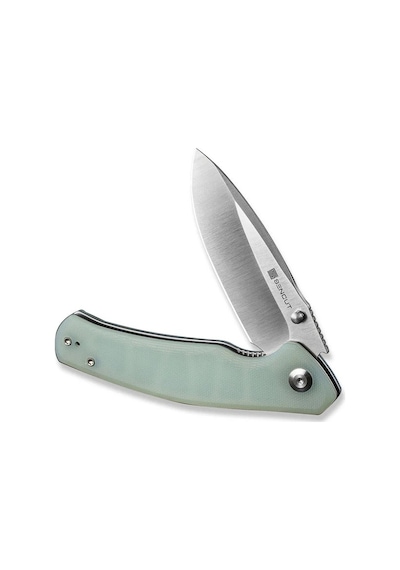 Sencut Slashkin Flipper & Thumb Stud Knife Natural G10 Handle Kamp Çakı Açık Yeşil