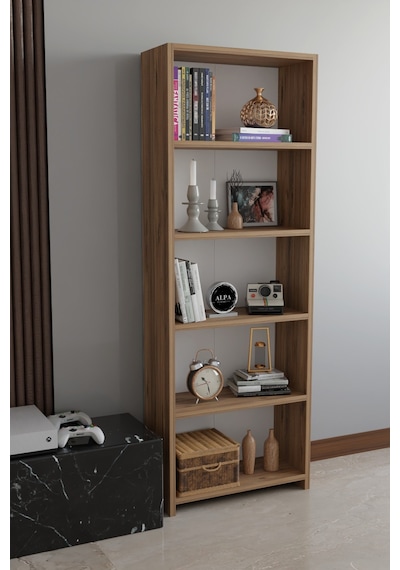 Alpa Ev Mobilya 5 Raflı Kitaplık, Modern Çok Amaçlı Ahşap Ofis, Salon Ve Mutfak Raf Dolabı Atlantik Çam Alpa Ev Mobilya 5 Raflı Kitaplık, Modern Çok Amaçlı Ahşap Ofis, Salon Ve Mutfak Raf Dolabı Atlantik Çam