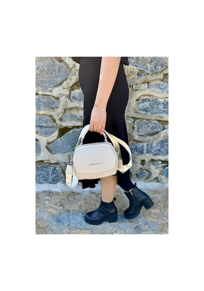 Just Polo Kadın Yeni Sezon Yumuşak Deri Şal Detaylı Ayarlanabilir Askılı Şık El Ve Omuz Çantası Shopper Taş 91134650