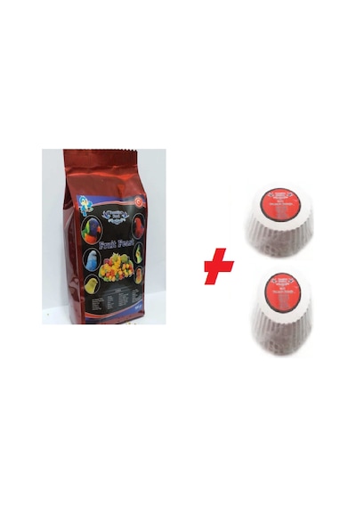 Muhabbet & Kanarya Maması Meyveli Mama 500 G+Gaga Taşıx2