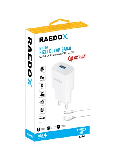 Raedox 10w 2.4a Micro Duvar Şarjı