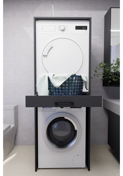 Serenity Banyo Dolabı Çamaşır Ve Kurutma Makinesi Dolabı Antr... Antrasit