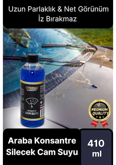 Kolay Kullanım Uzun Parlaklık Net Görünüm İz Bırakmaz Araba Oto Konsantre Silecek Cam Suyu 410 Ml