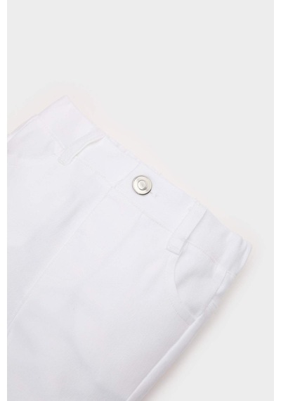 DeFacto Kız Bebek Flare Fit İspanyol Paça Gabardin Pantolon E1798A525SMWT34 Beyaz