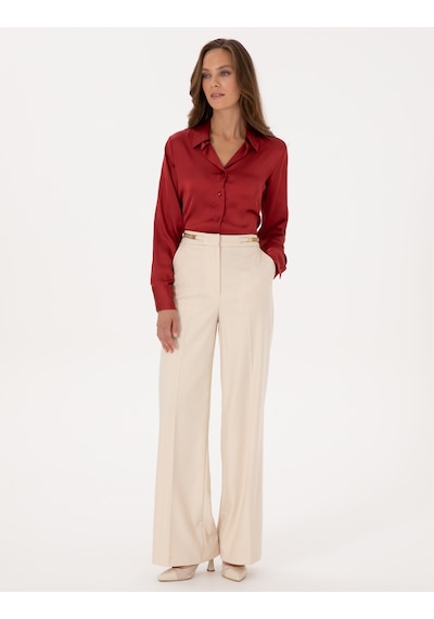 Pierre Cardin Kadın Bordo Gömlek Desenli 50319346-vr014 Bordo