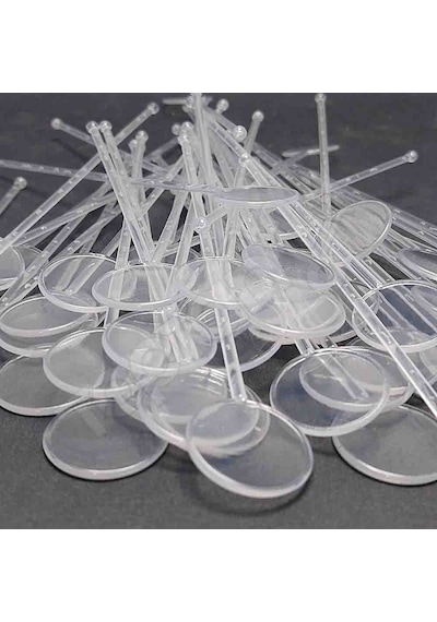 1000 Adet Plastik Kokteyl Karıştırıcı Şeffaf Yuvarlak Çubuk Kaşık