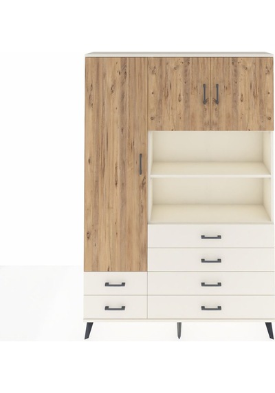Arges Dolap 8 Raflı 6 Çekmeceli 3 Kapaklı 132x30x195 Aytaşı-ç... Aytaşı