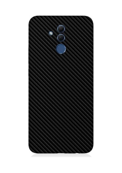 Huawei Mate 20 Lite Uyumlu Siyah Karbon Motif Desenli Silikon Kılıf