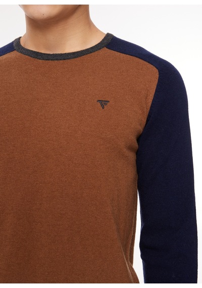 Fred Mello Bisiklet Yaka Slim Fit Deve Tüyü Erkek Kazak Fm23w31mg Camel