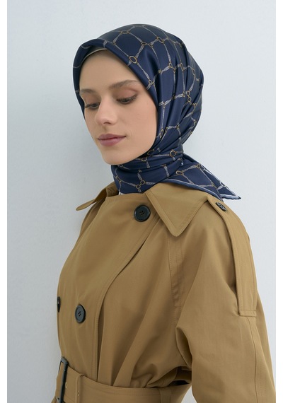 Armine Saf İpek Sura Eşarp-2026 İlkbahar-yaz- 953800d Lacivert